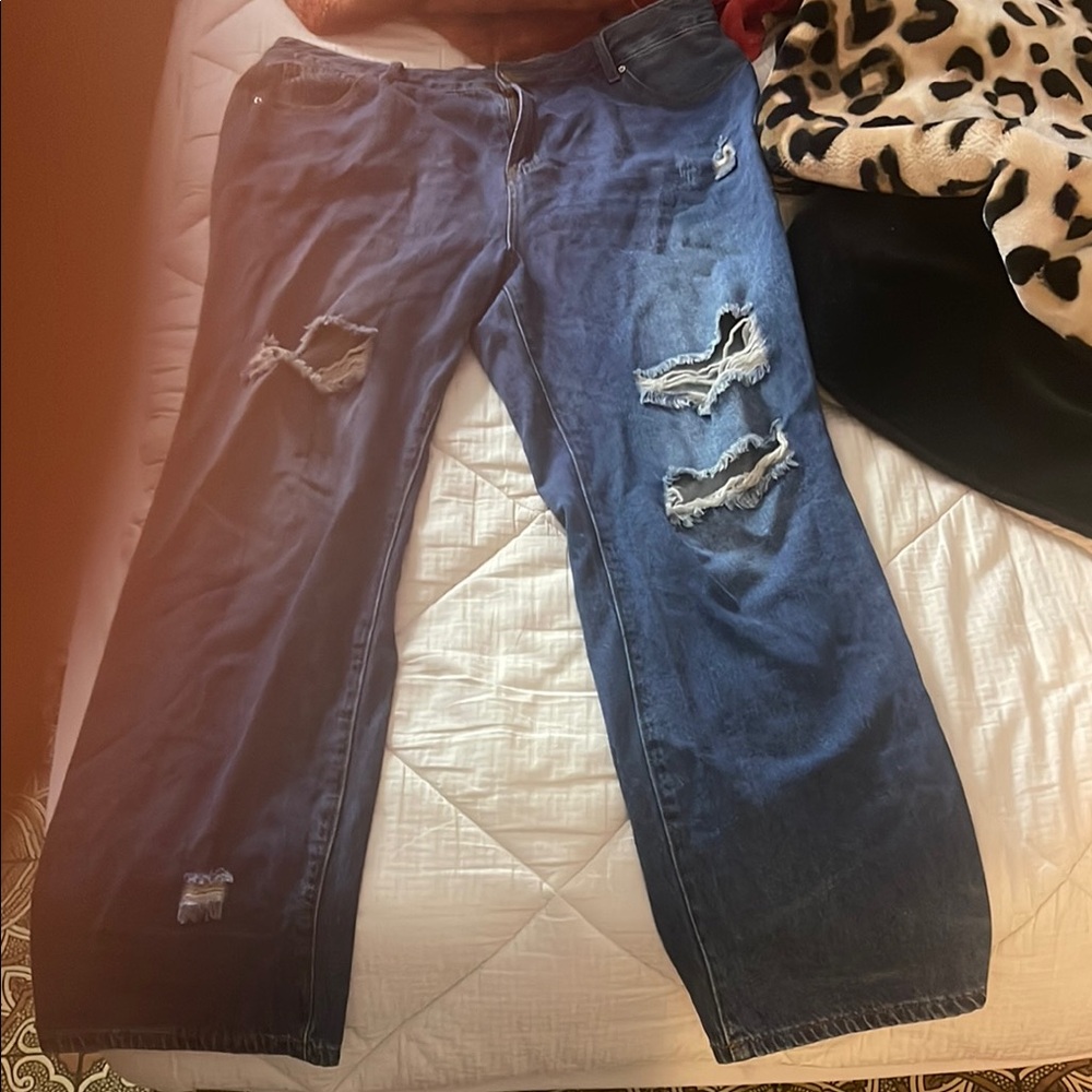 Distressed Blue Women's Jeans